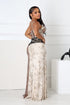 Ferolace Animal Mixed Bustier Maxi Dress